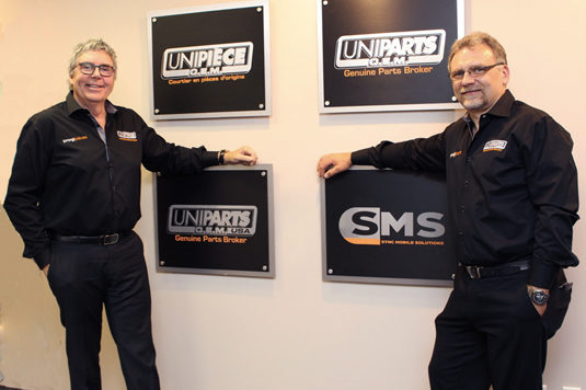 Uni-Pieces_Boisbriand_2018_CRD_MB_WEB Claude Zalac, président d’UniPièce OEM et son vice-président Mike Kaplaniak (Photos : Michel Beaunoyer)